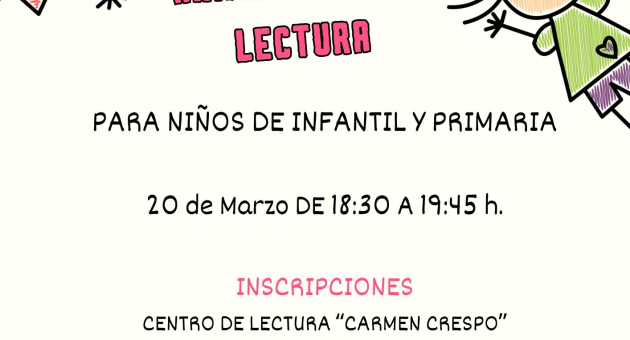 Taller de animación a la lectura para niños y niñas de infantil y primaria